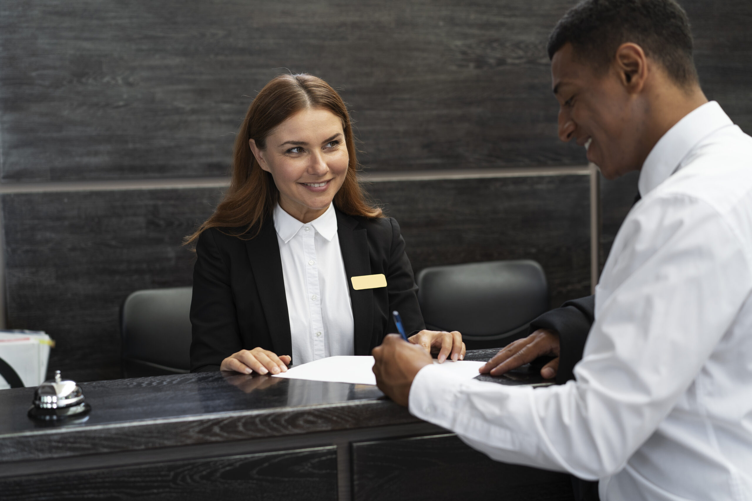 receptionist-elegant-suit-work-with-customer